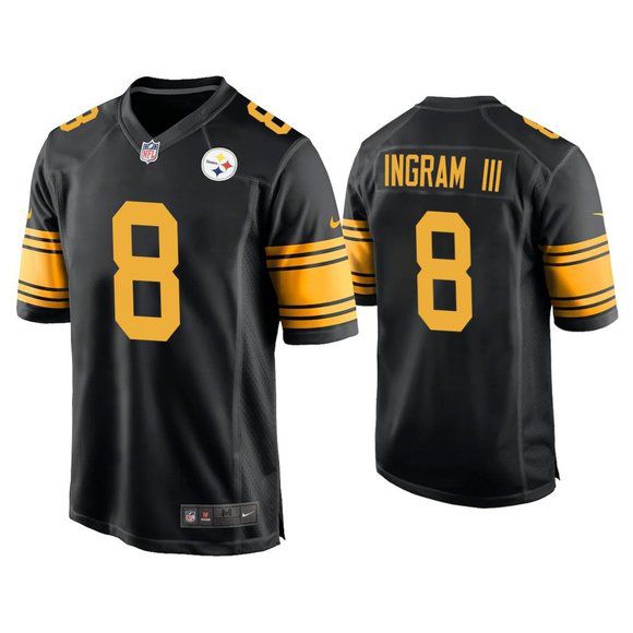 Men Pittsburgh Steelers #8 Melvin Ingram III Nike Black Game Rush NFL Jersey->pittsburgh steelers->NFL Jersey